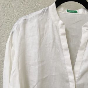 White Linen Blouse